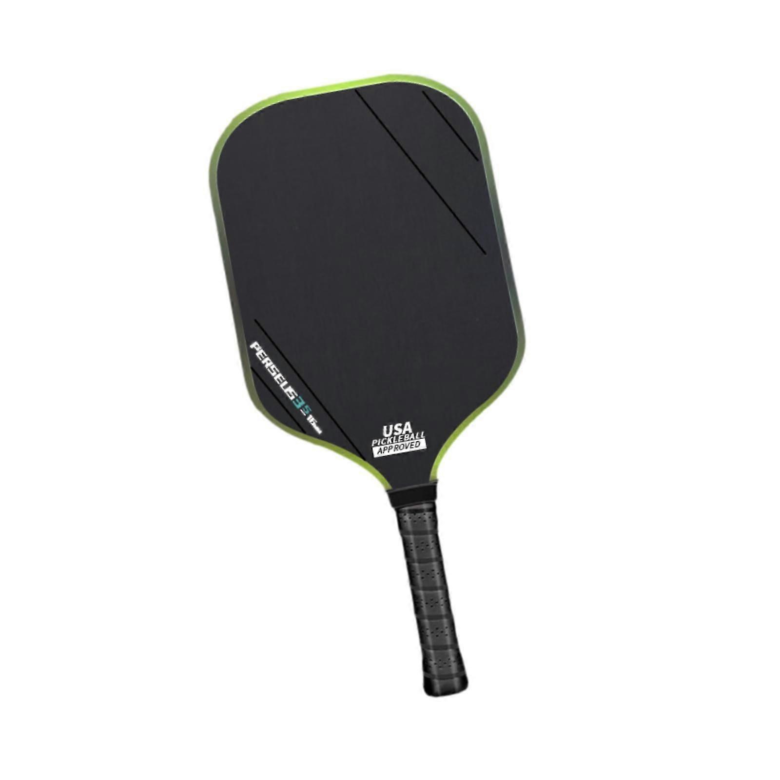 Carbon Fiber Pickleball Paddle Nonslip Breathable Gripping Pickleball Racket Green Edge