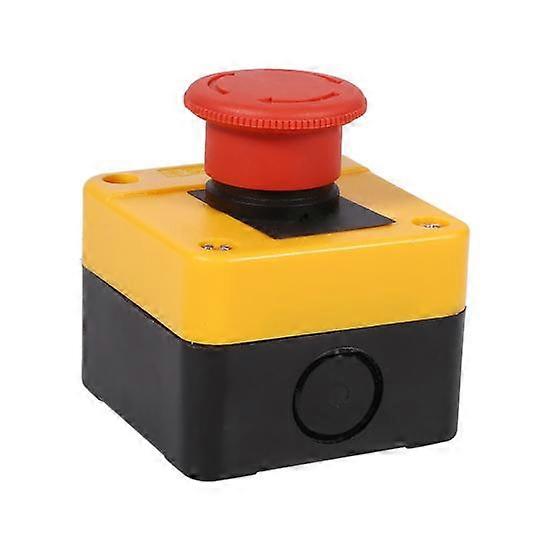 Emergency Stop Switch Bright Easy Operation Plastic Practical Emergency Stop Button for Contactors