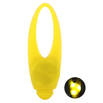 Pingente de coleira para cachorro Luz impermeável Pingente de pescoço de cachorro LED Luz de segurança com grampos de aço inoxidávelAmarelo