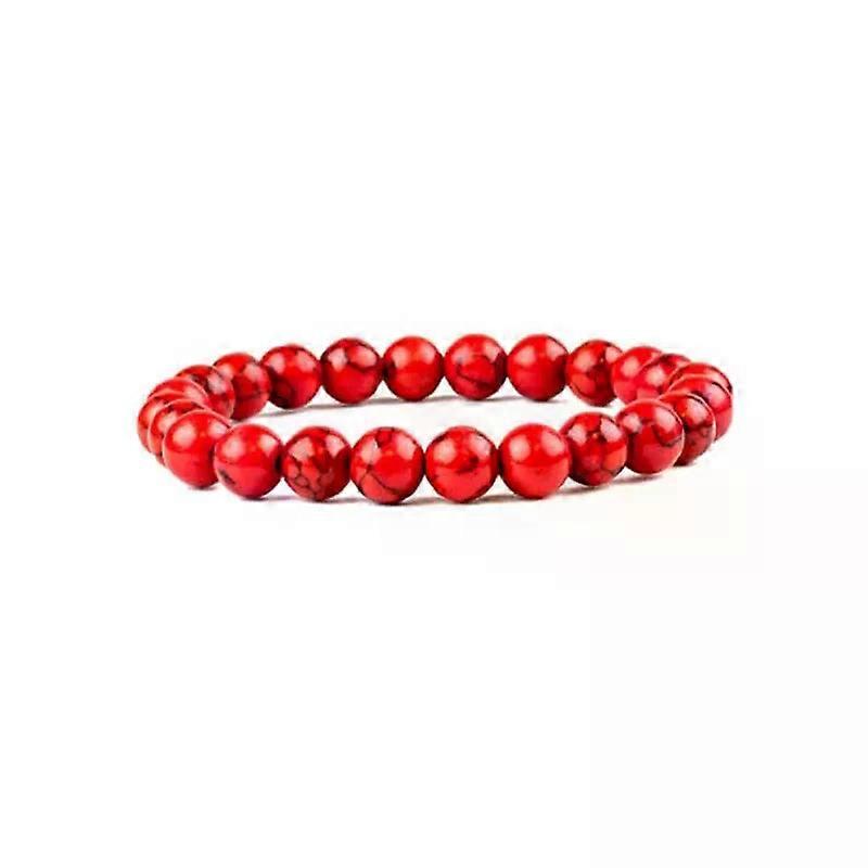 8mm tiger eye white pine volcanic stone bracelet beaded elastic rope gemstone semi-precious stone men's and women's bracelet