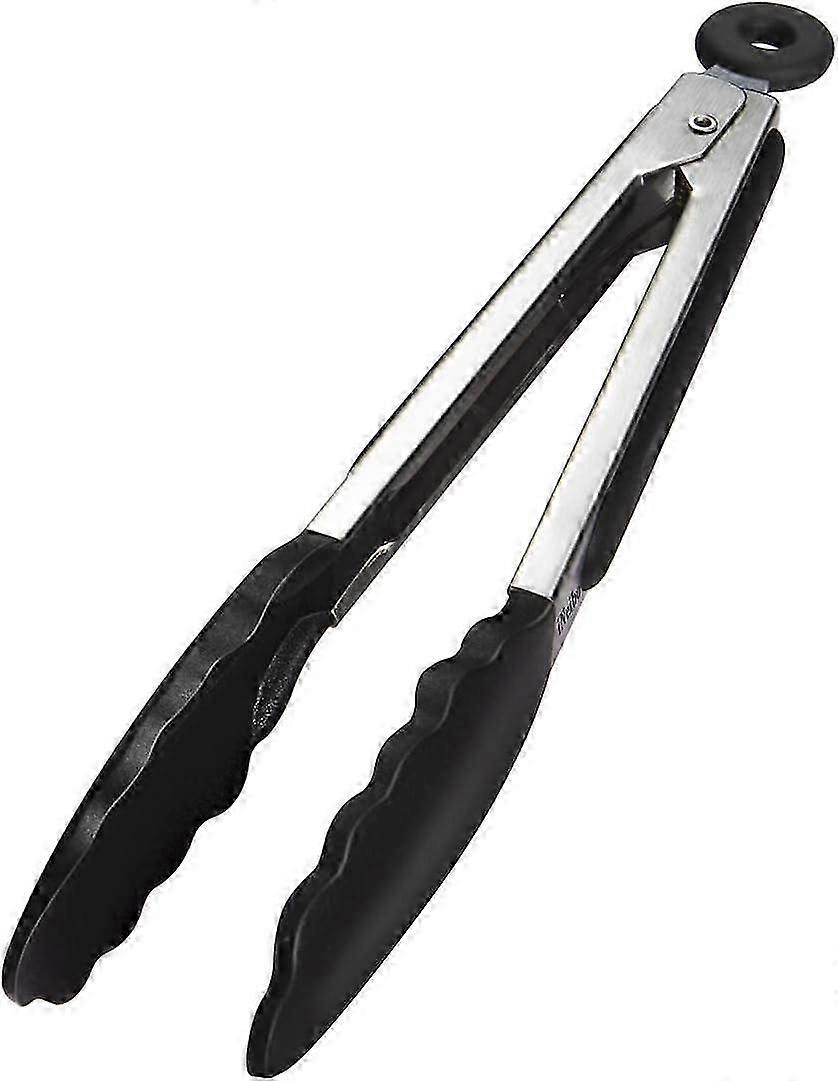 ملقط مطبخ، ملقط شواء من الستانلس ستيل وسيليكون من الدرجة الغذائية، 27 سم