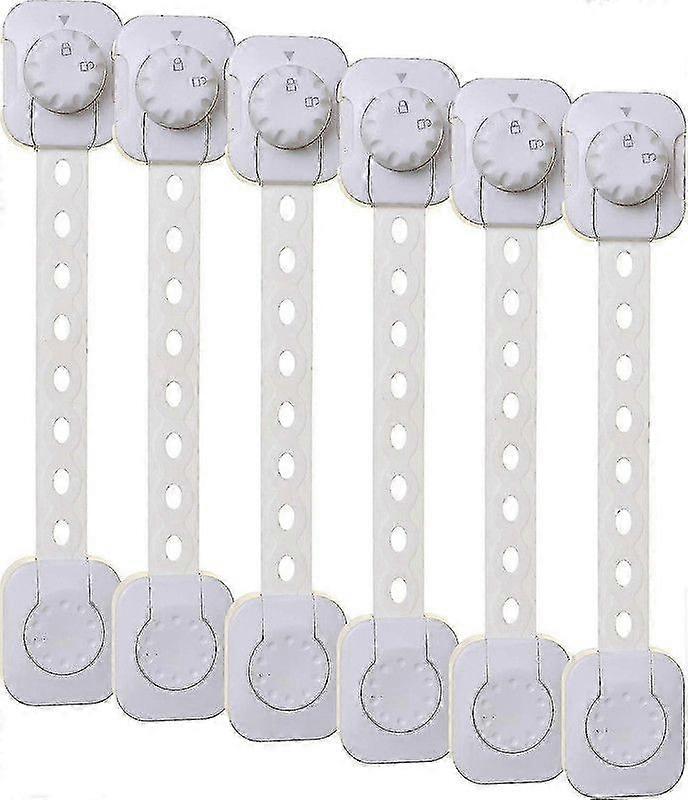 Twist "N Lock Multipurpose Latch - Child Safety Locks - White - 6 Pack - Model G1435