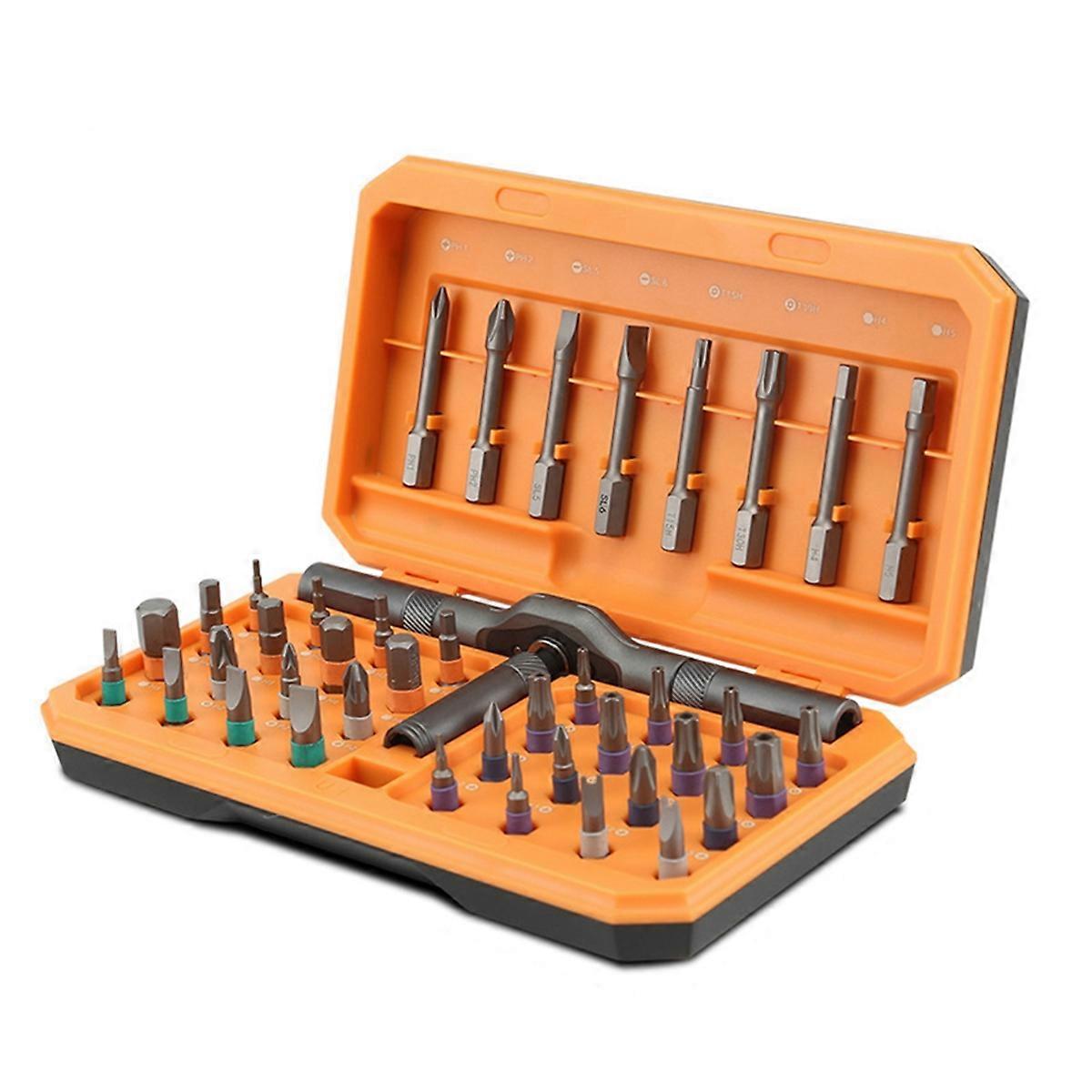 42 in 1 Magnetic Screwdriver Set,DIY Ratchet Screwdriver Set,Multi Bit Magnetic Drive Set with Detachable Ratchet Handle