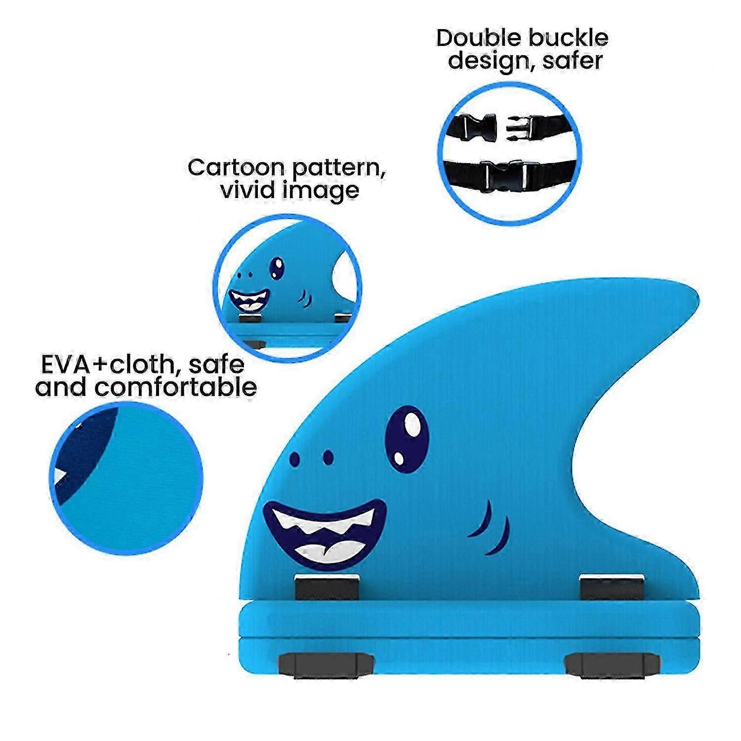 thumbnail interactive-video image 1 of Shark Fin Swim Trainer For Pool - Adjustable Waist Belt, Back Float Safety Aid For Kids & Adults, Swimming Learning Float 1 of 12