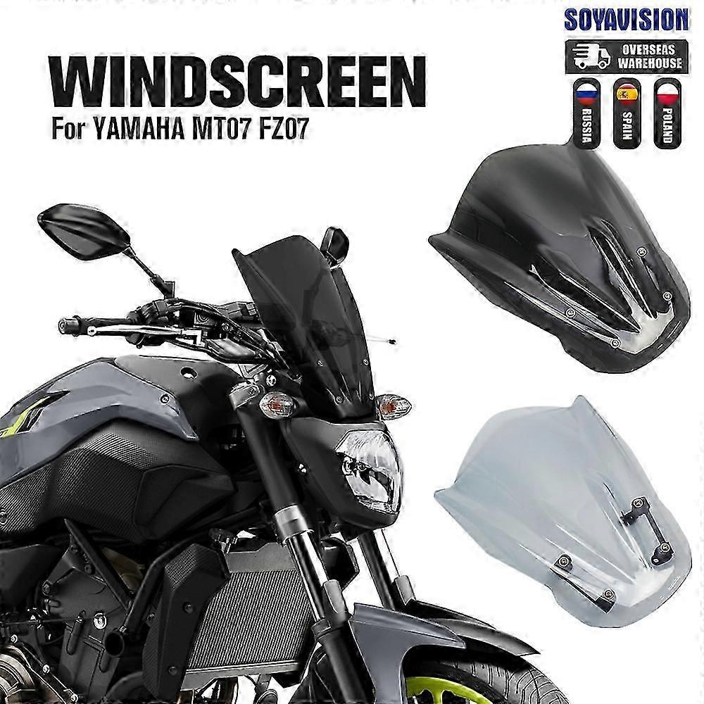 For Yamaha Mt07 Mt-07 Fz07 Fz-07 2013 2014 2015 2016 2017 Windshield Windscreen With Mounting Bracket Fz Mt 07 Wind Deflectors