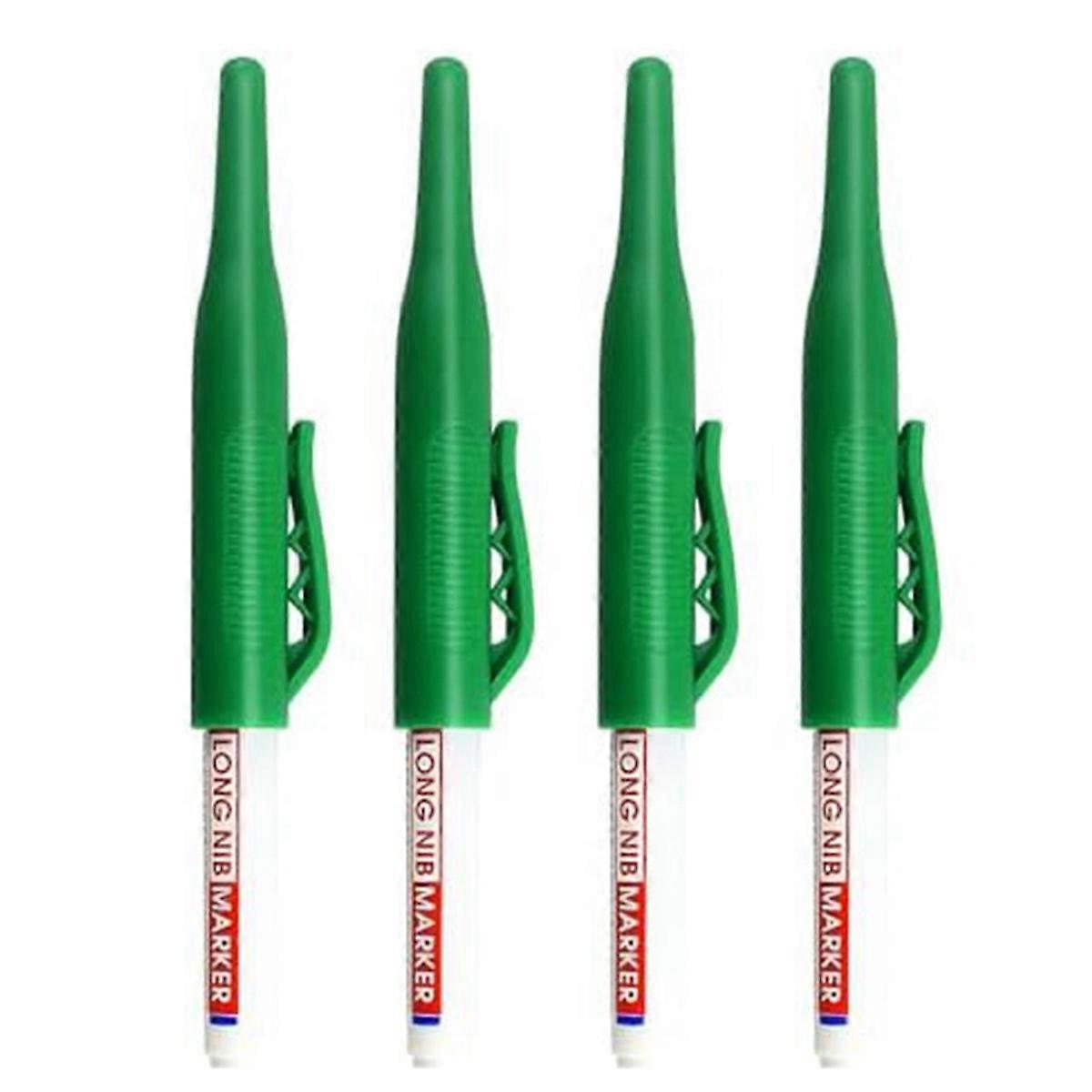 Long- Deep Hole Marker,Metal Markers for Steel Waterproof Construction Markers Long Nose Marker Pen