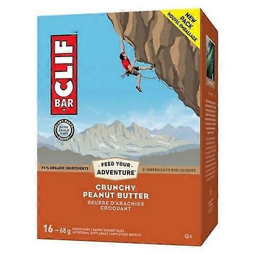 Clif Bar 70% Organic Crunchy Peanut Butter, 68 Grams (Pack Of 16) (Case Of 3)