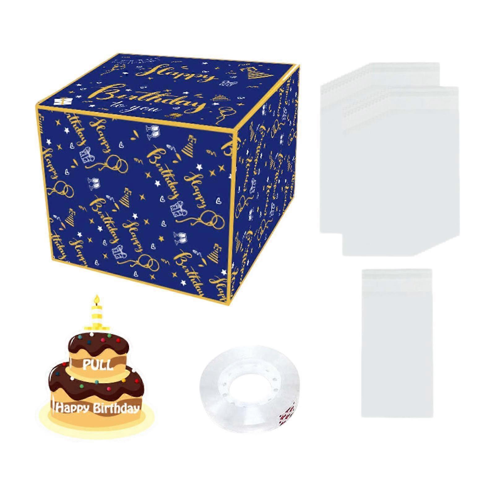 Födelsedag Pengar Låda Gåva Dra ut Box DIY Set Födelsedag Sparbössa för gåva