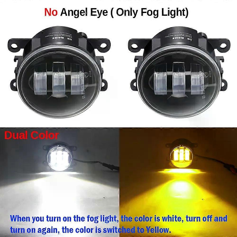 Compatible 2 X Angel Eye Fog Light Assembly For Nissan Pathfinder R51 2005-2012 Car Front Bumper LED Lens Fog Daytime Running Lamp DRL 12V
