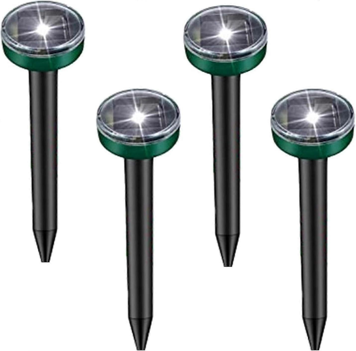 2025 Ultrasonic Solar Mole Repeller 4-Pack, Ultrasonic Cat Repeller, Solar Mouse Repeller