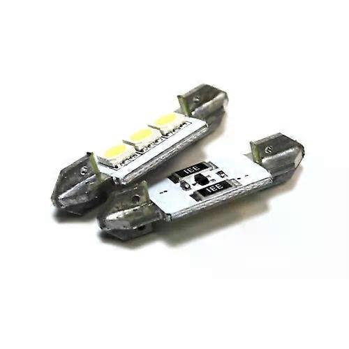 2x Mercedes C-Class S203 Bright Xenon White 3SMD LED Canbus Number Plate Bulbs