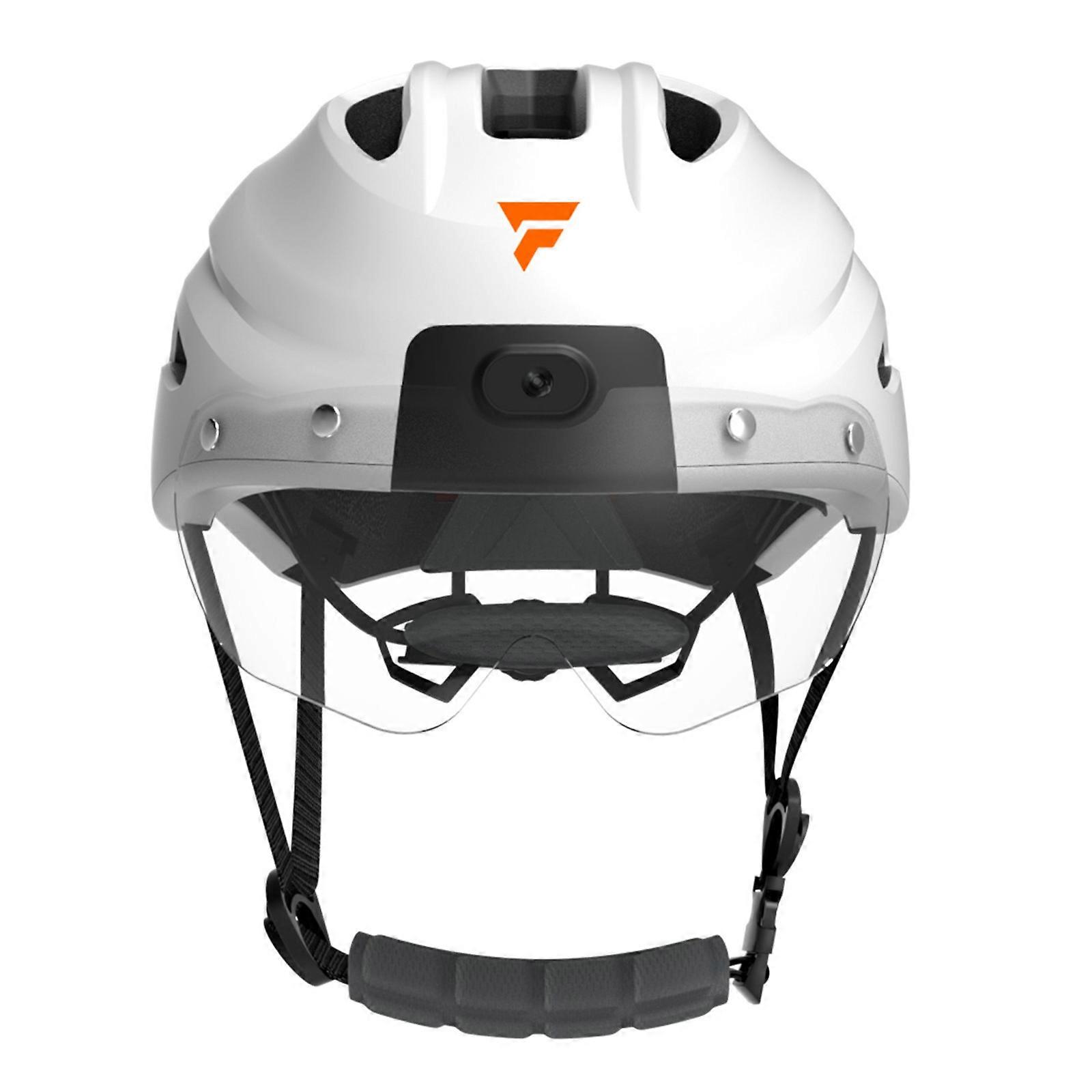 Mises à niveau Casques avec caméra 4K Casque portable à l’avant et à l’arrière avec enregistrement vidéo sans secousses Casques portables Cadeau blanc