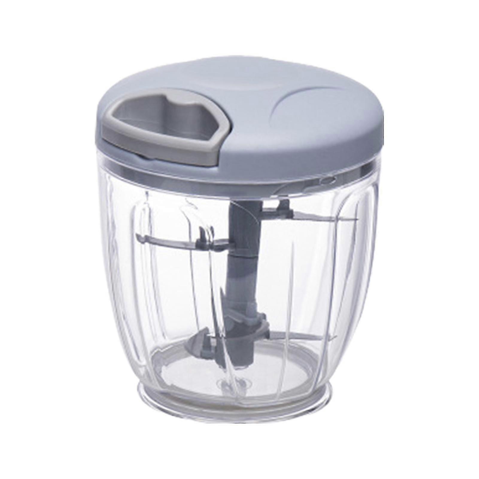 500/900ML Garlic Stirrer Manual Food Processor Vegetable Chopper Hand Pull String Onion Cutter for Veggies Fruits Nuts Herb Easy Clean Kitchen Tool