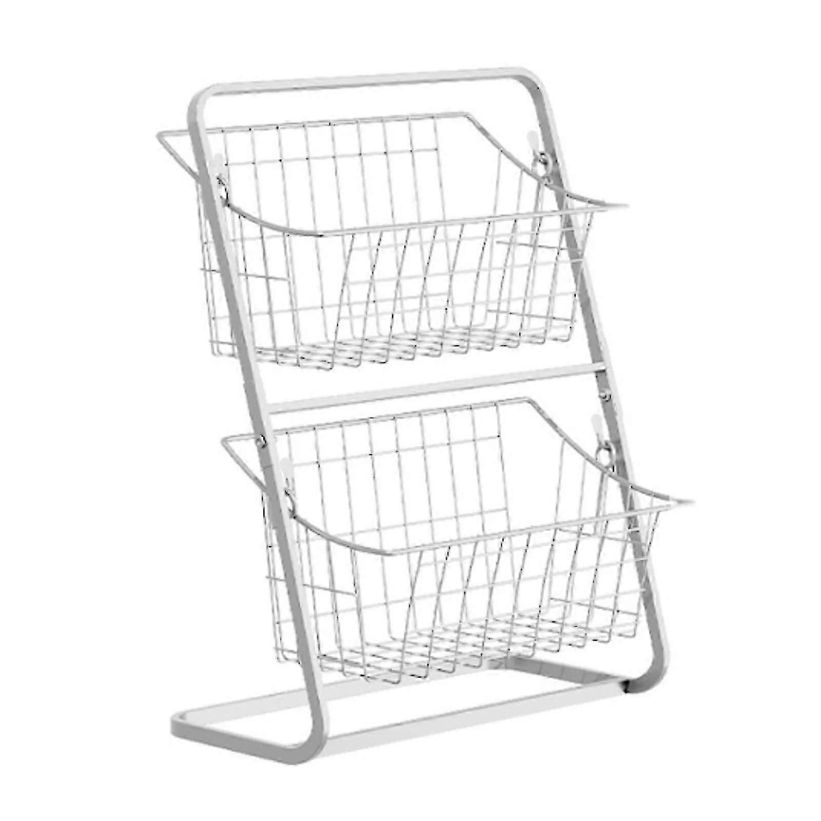 Shelves Double Layer Versatile Storage Rack for Counter Living Room Bathroom