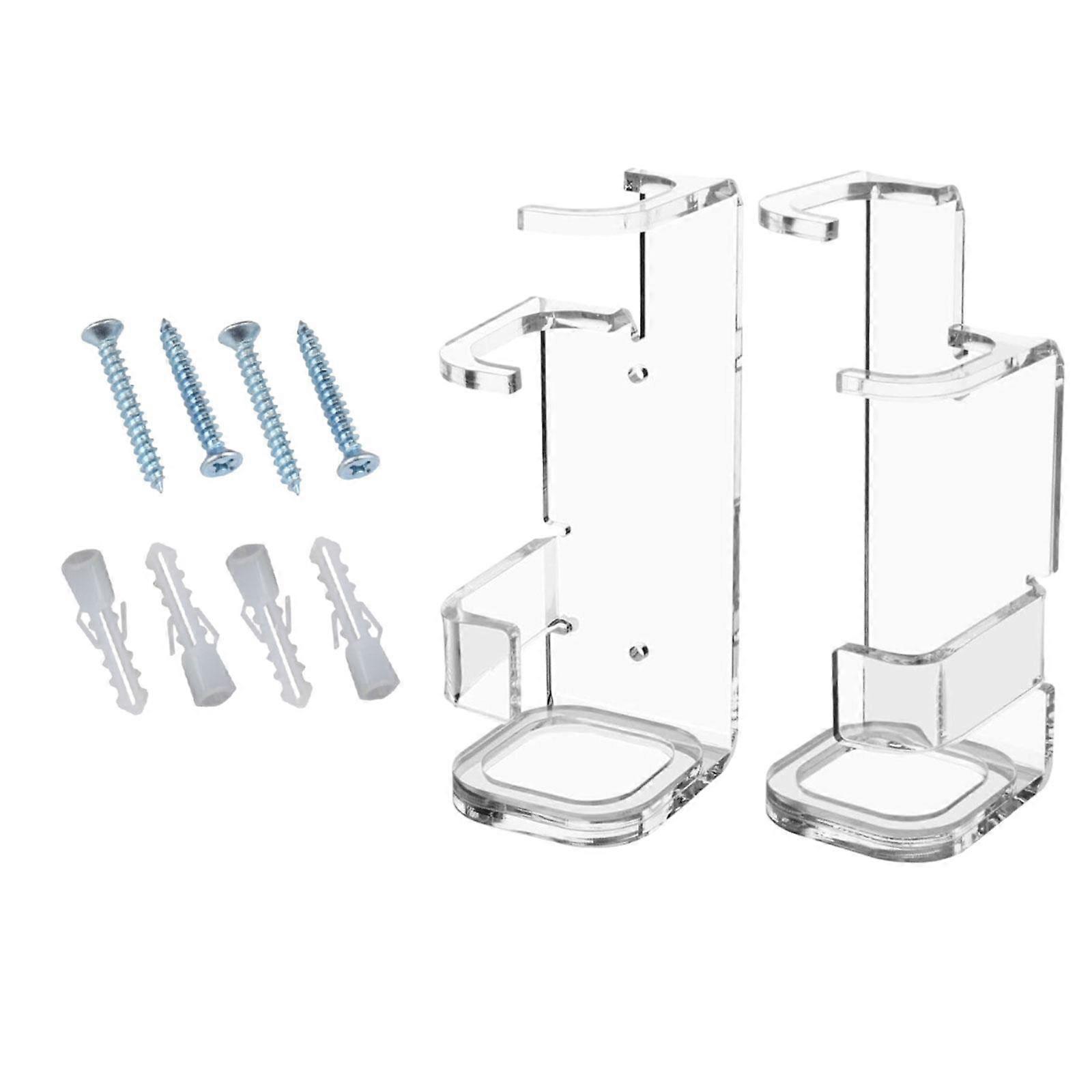 2Pcs Wall Mount Swords Lightsaber Holder Acrylic Saving Space 18x6.5cm Light