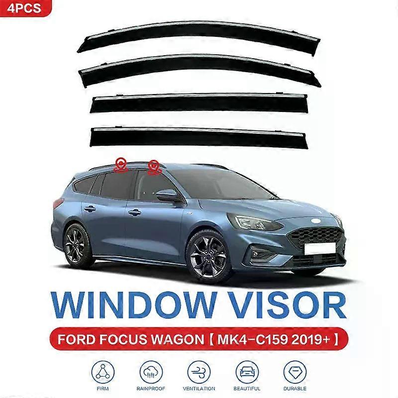 Applies to For FORD Focus Wagon MK4 C159 2021-2022 Window Visor Vent Shades Ventvisor Wind Deflectors Visors Rain Guard Shades Visor