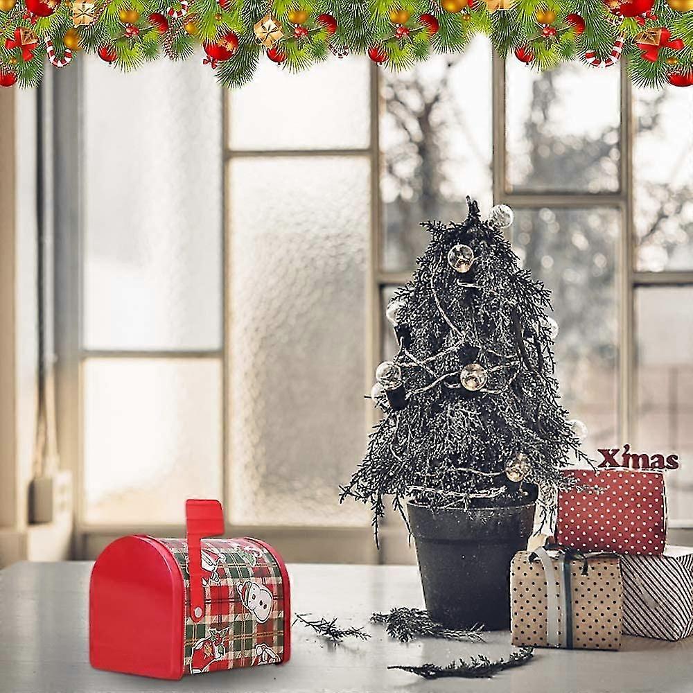 صندوق بريد عيد الميلاد ، صندوق بريد من الحديد من الصفيح ، صندوق بريد ، علب حلوى ملفات تعريف الارتباط ، صناديق تخزين ، مع أغطية