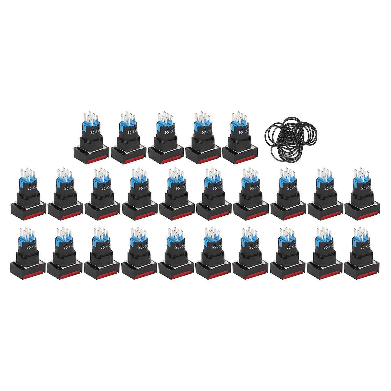 Button Switch Industrial Control Push Button Switch with Light Indicator for Machine Tools AC 0~240V