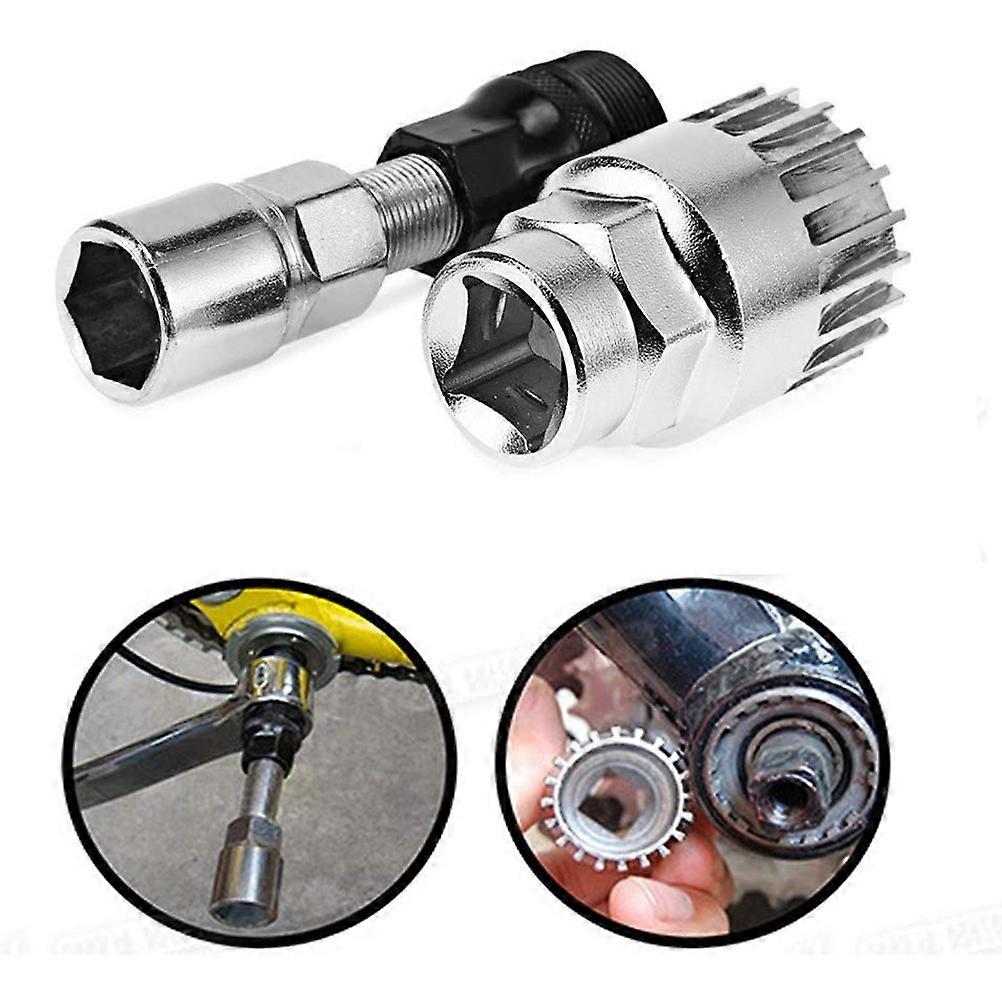 Bike Crank Extractor Kit Crank Wheel Puller with Bottom Bracket Removal Tool