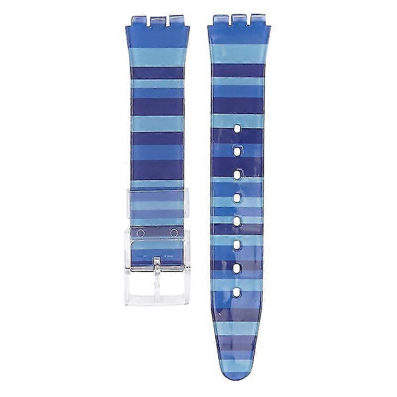 Rainbow Strap For Swatch Replacement PVC Strap Accessories 17/19MM