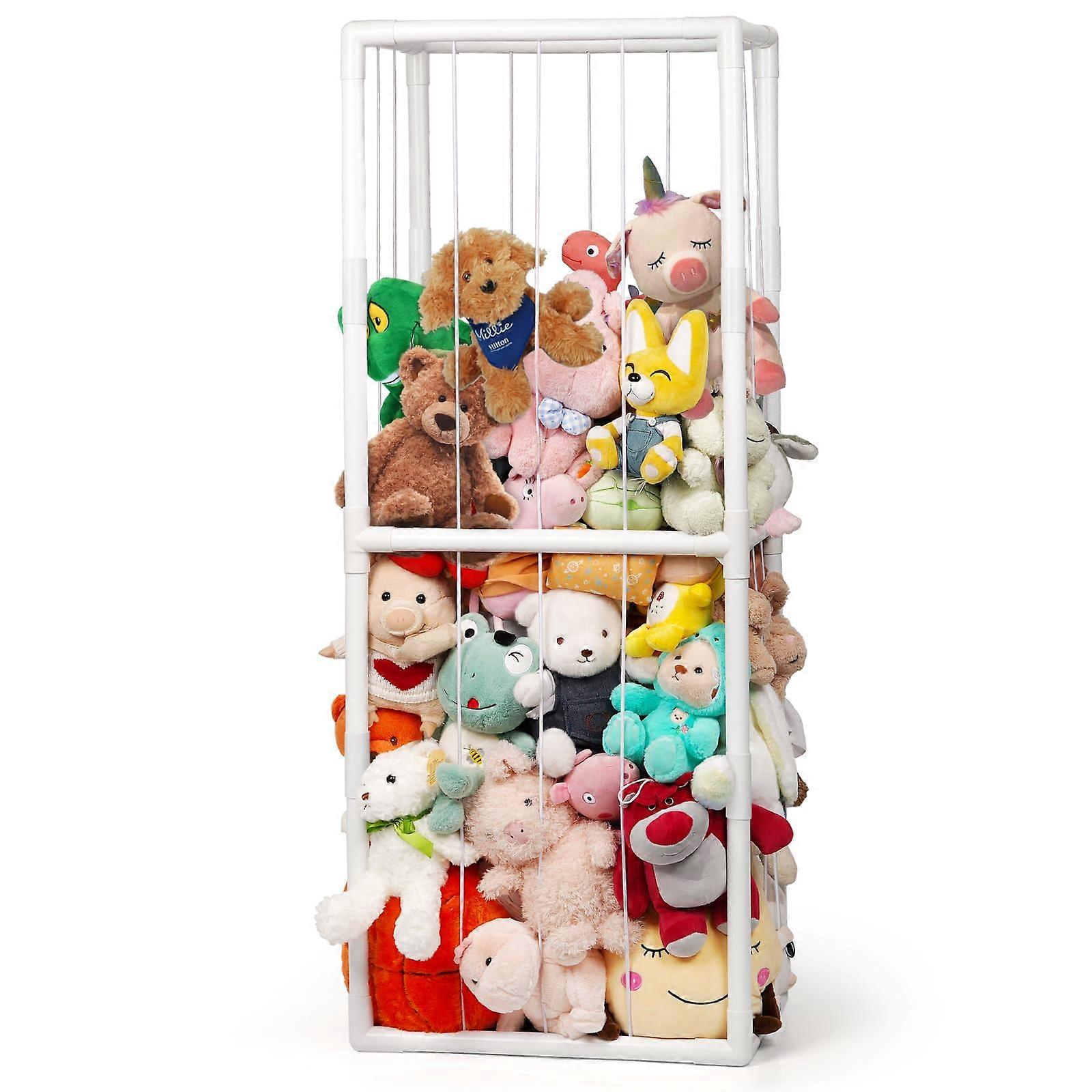 Plush Animal Stand PVC Plush Storage Organizer with Elastic Band for Kindergarten Playroom