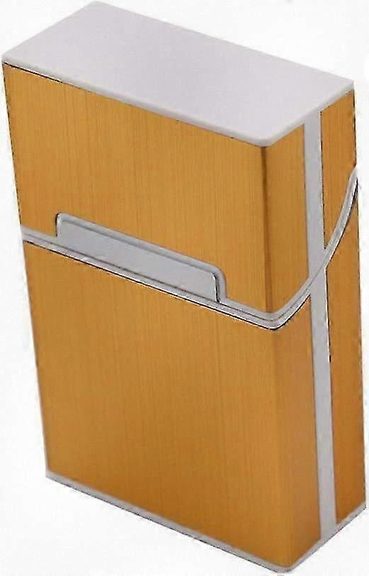 Premium Gold Aluminum Cigarette Case - Compact & Durable (98 chars)