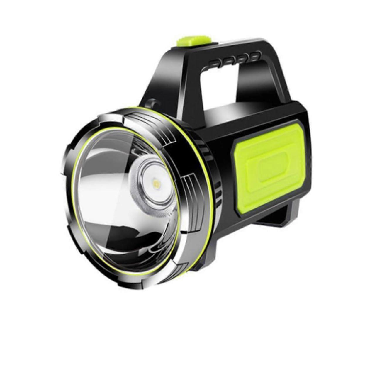 Flashlight 1000m Range Spotlight Rechargeable Camping Lantern Torch Handheld Light 10h Battery Life Abs Plastic Constructi