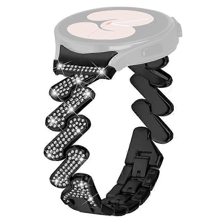 Compatible For Samsung Galaxy Watch6 40mm / 44mm / Watch6 Classic 43mm / 47mm Metal Watch Strap Rhinestone Decorated Watchband
