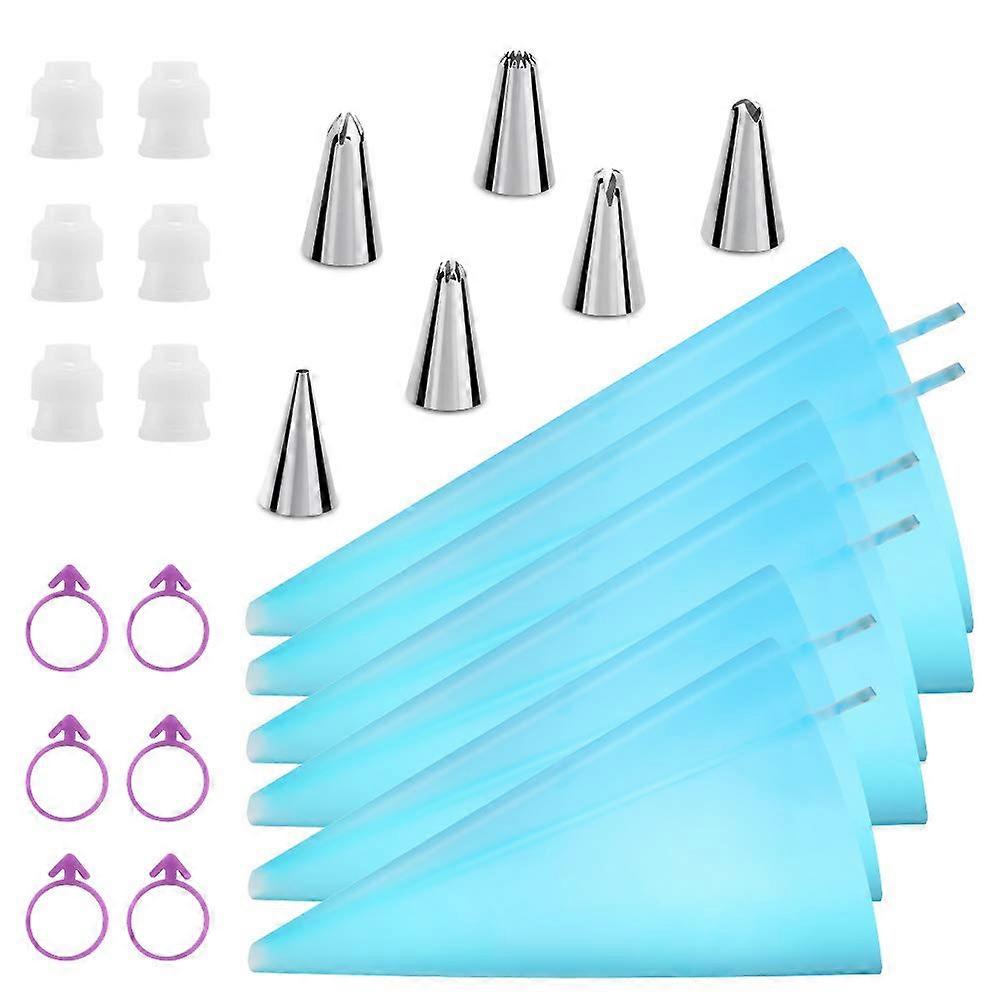 Reusable Cream Bags Set with Tips and Fittings for Cookie and Cake Decoration, Durable and Easy to Clean, Compatible with All Cream Bag Bonds