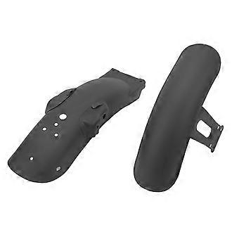 1 par de guardabarros de motocicleta a prueba de golpes de fuerte resistencia de repuesto de protector de rueda trasera delantera para Suzuki CG125 GN125 negro