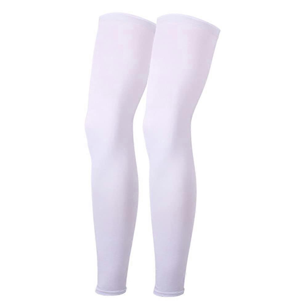 A pair of compression for men full length leg case, running, basketball white XX-Big