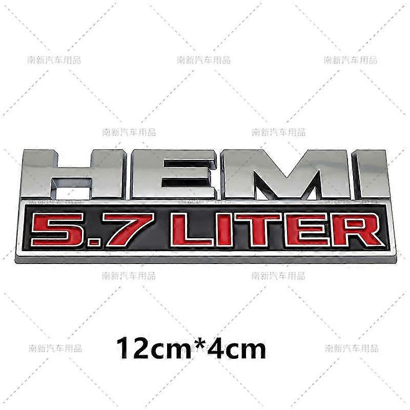 Fém Hemi 5,7 literes logó jelvény embléma hátsó csomagtartó matrica autós matricák Dodge Charger Dart Durango-hoz 