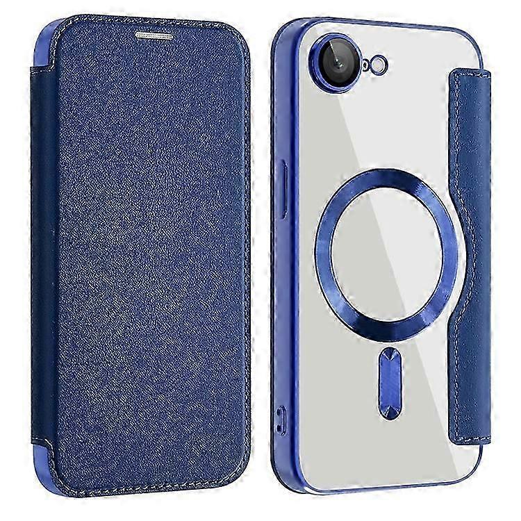 Compatible For iPhone 16e Case Compatible with MagSafe RFID Blocking Leather Phone Cover