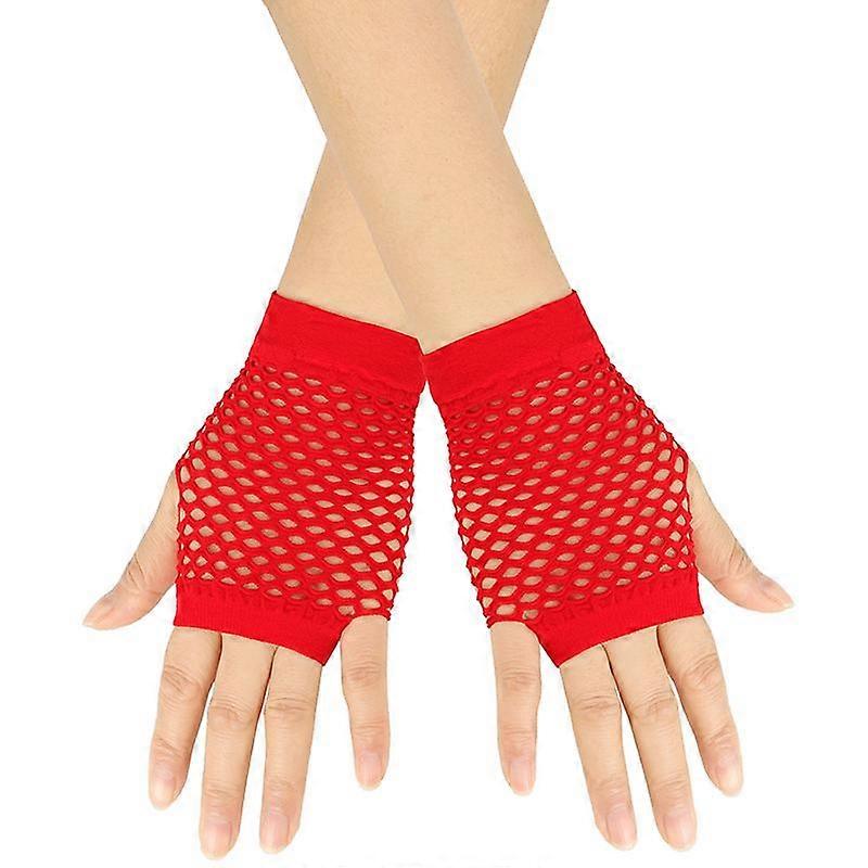 1Pair Womens Short Fishnet Net Gloves Fingerless Mesh Gloves Punk Rock Fancy Night Club Party Arm Warmer Gloves Sexy Gloves Hot