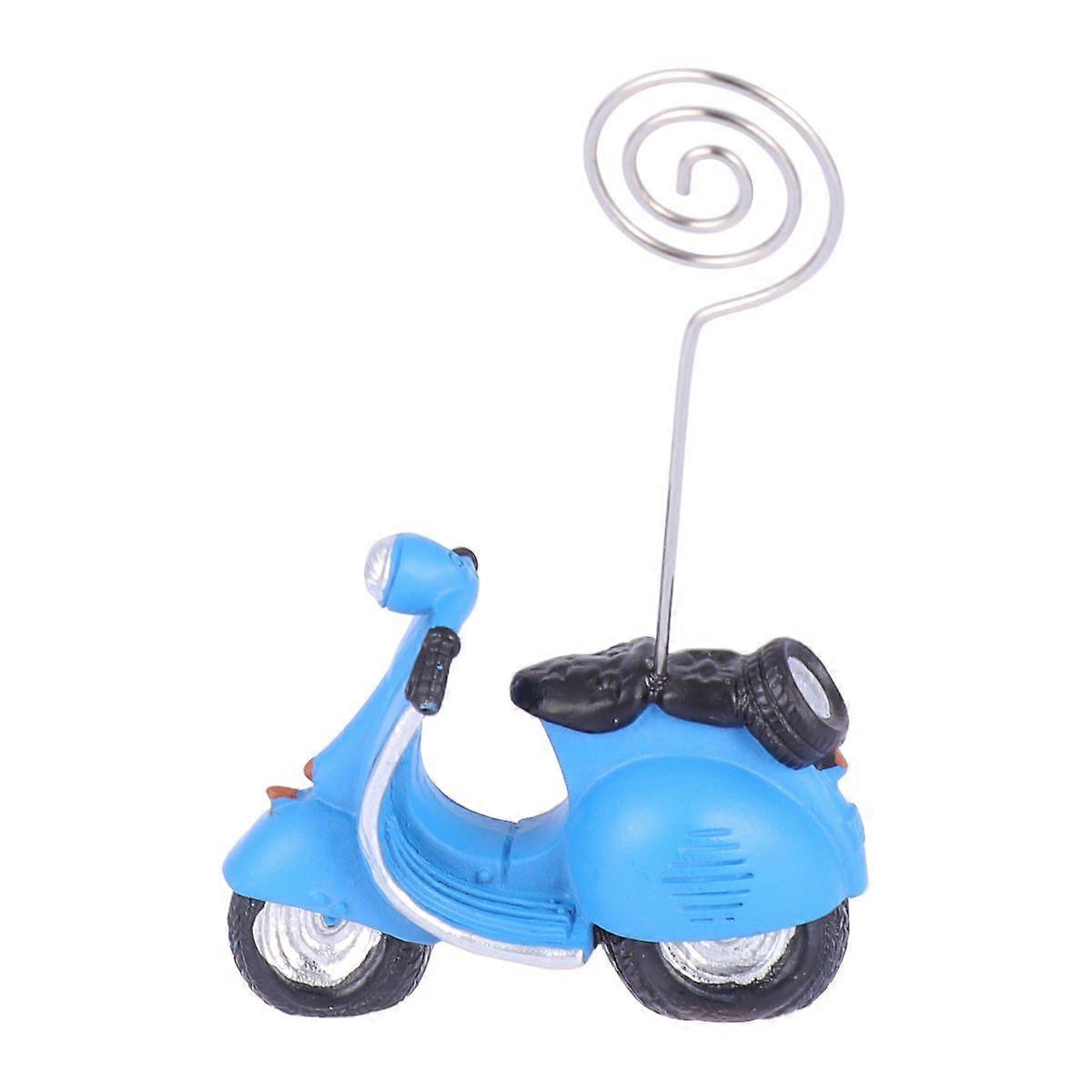 1pc Desktop Photo Clip Resin Mini Electric Car Shape Picture Holder Memo Clip Message Note Clip (Blue)