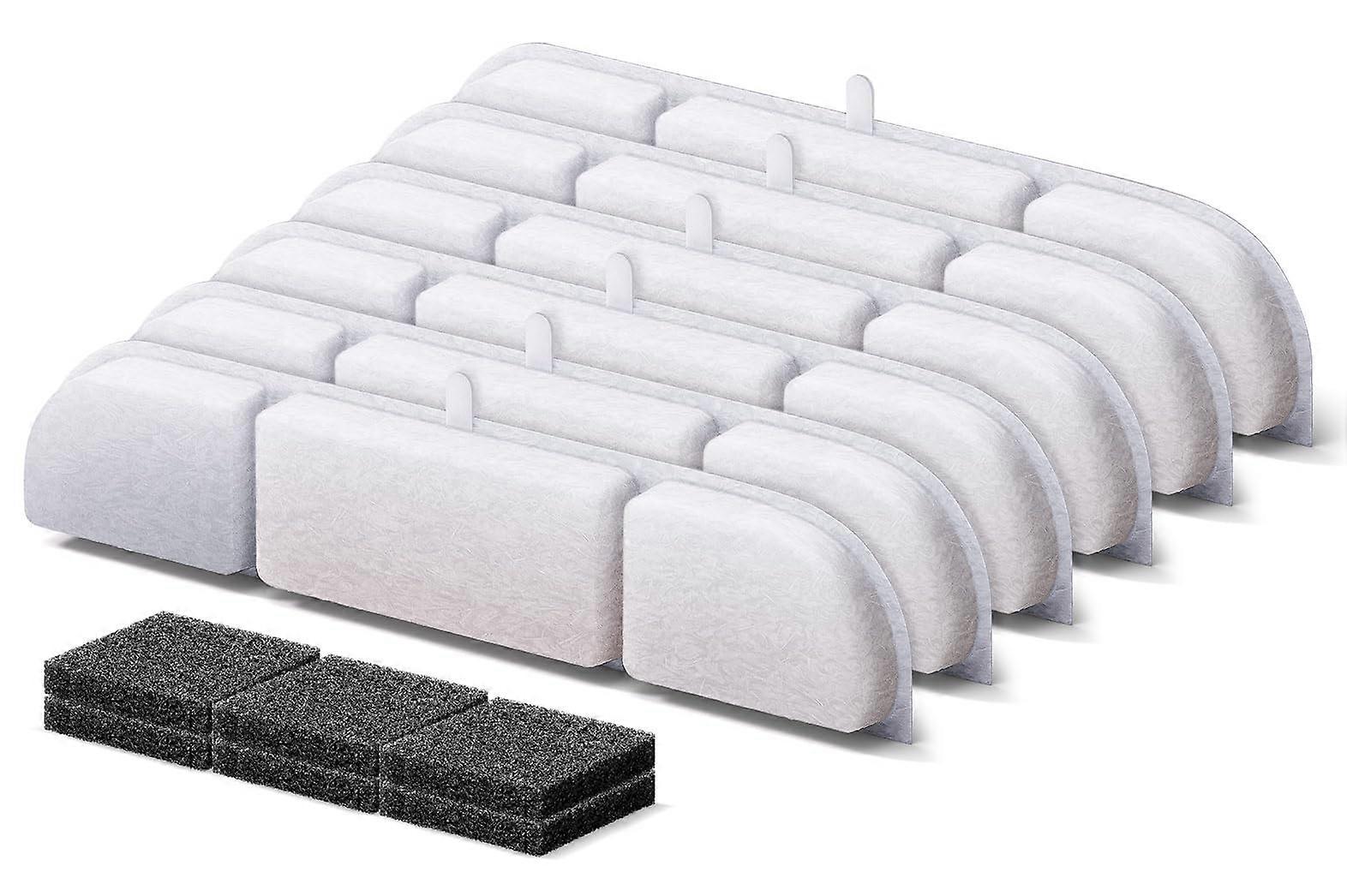 6 Packs Replacement Filters for DPWFP6 Battery Operated Cat Water Fountain, 3-Month Supply, Compatible Premium Quality Filters