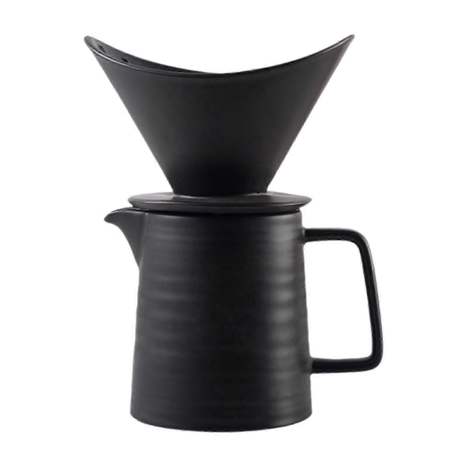 Ceramic Pour Over Coffee Maker Set - Reusable Manual Brew Dripper for Home & Cafe