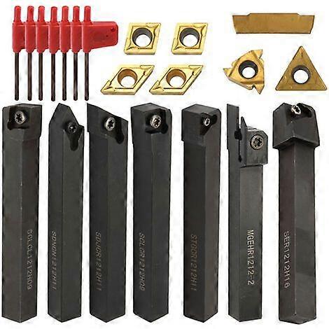 21pcs Multifunction Carbide Inserts Tool Holder Boring Bar with Wrench Lathe Tool