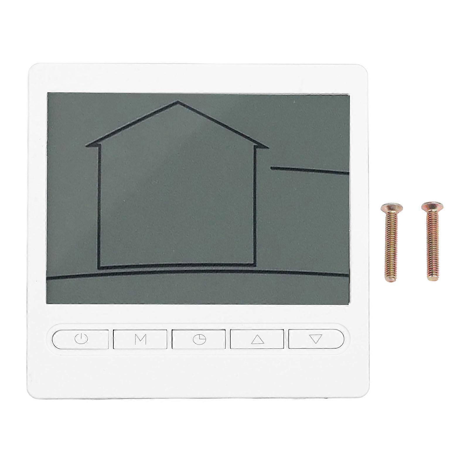 Smart Thermostat with Memory Function 16A LCD Display Digital Room Thermostat for Electric Heating