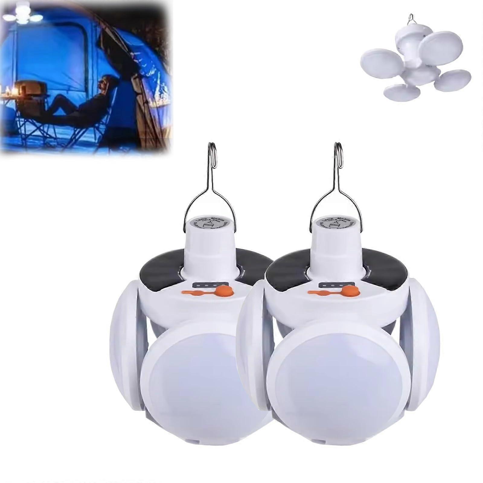 2 in 1 Folding Solar Lamp with, Football Camping Lights,Foldable LED Lantern