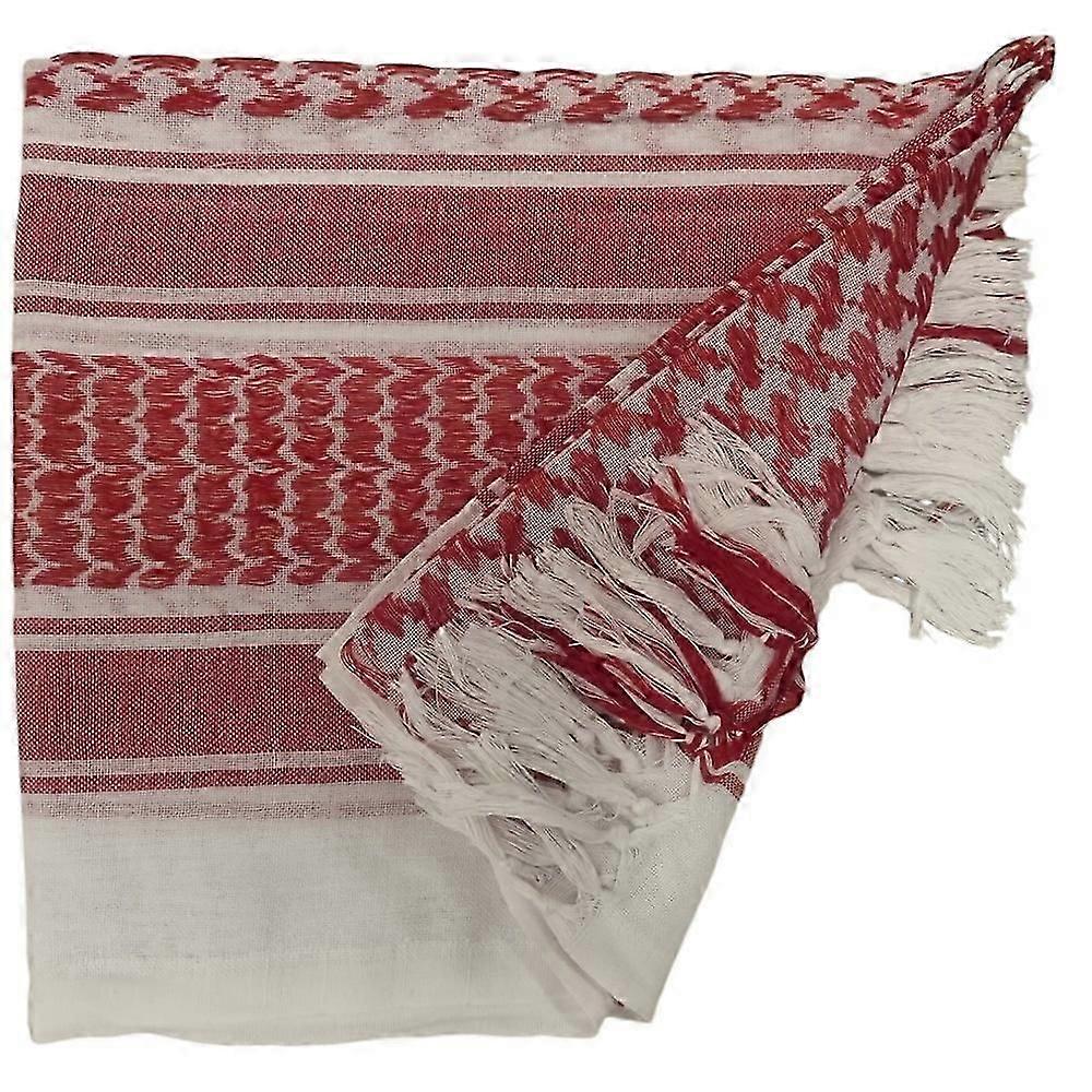 Palestinian Shawl Keffiyeh - Red And White - Scarf
