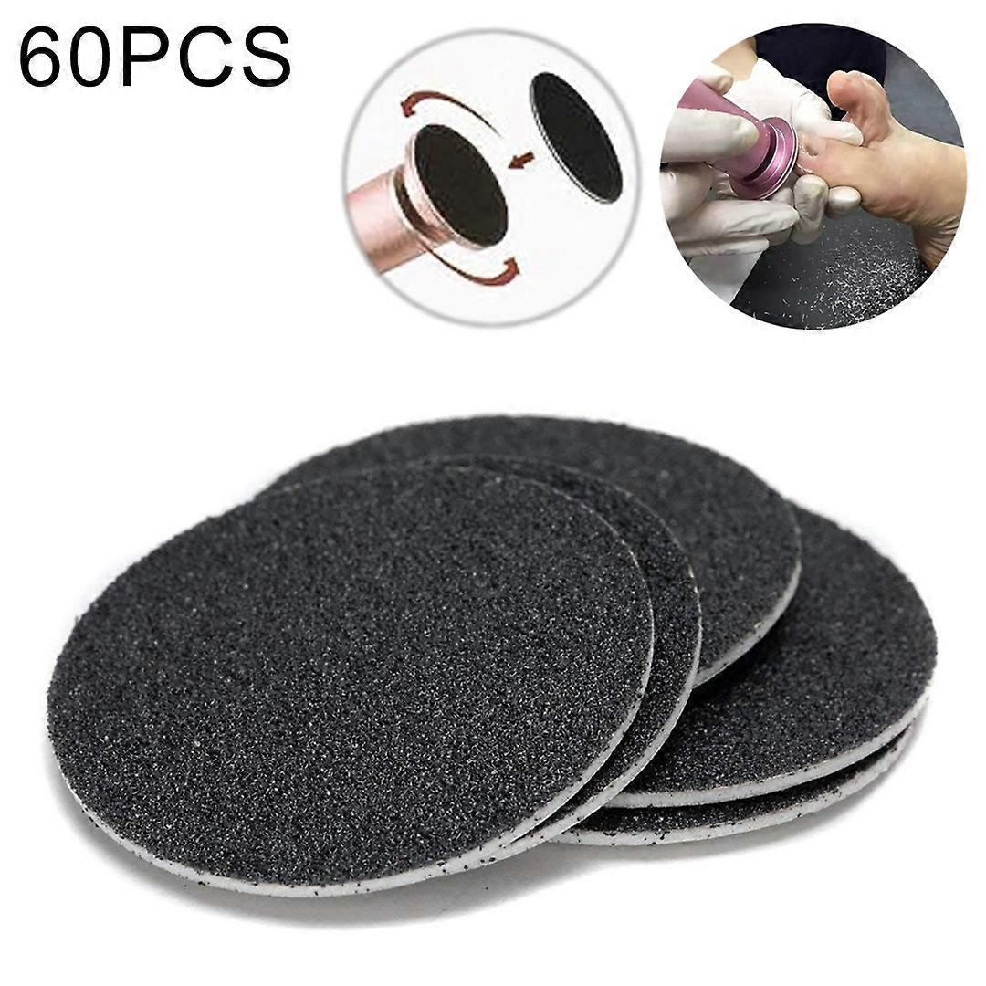 60 PCS Replacement Sandpaper Disk for Electric Foot Polisher 80 Mesh(Medium Sand)