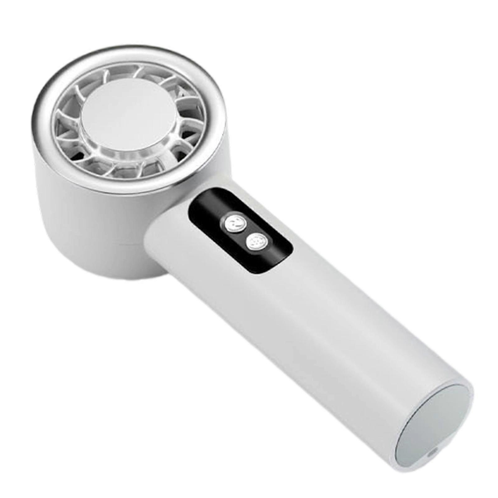 מאוורר מיני נטען USB מאוורר כף יד נייד עם 100 הגדרות מהירות פעולה שקטה לנסיעות, משרד ושימוש ביתי לבן