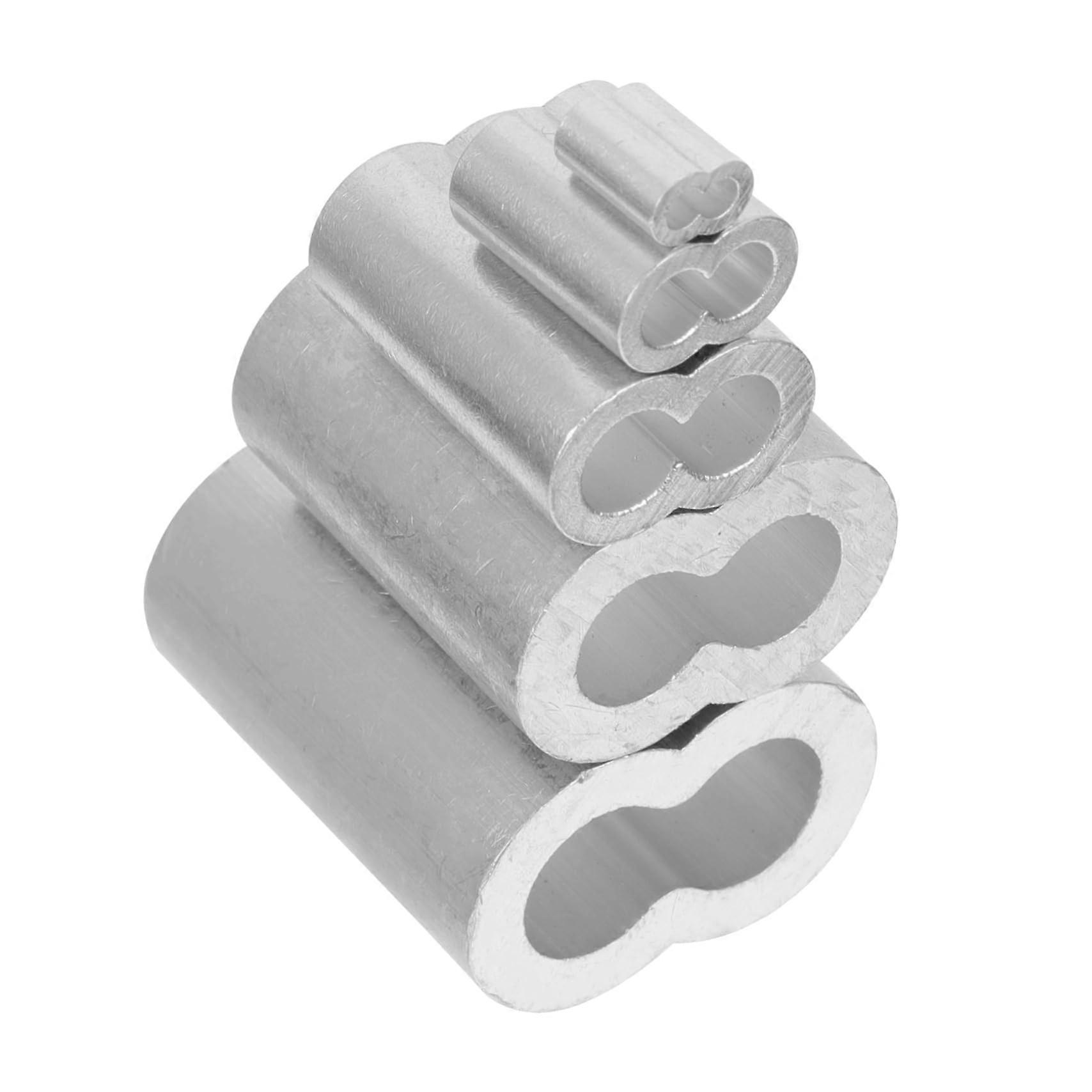 Wire Rope Chuck Chuck Set 50pcs Aluminum Crimping Loop Sleeves for Dog Leashes