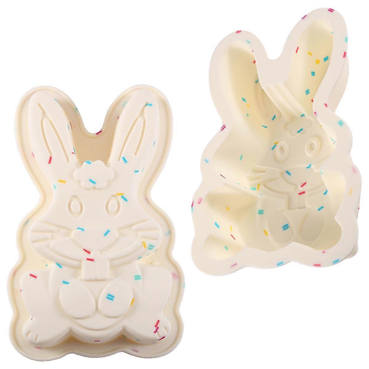 2 pieces-Easter bunny baking cake molds- Rabbit mold