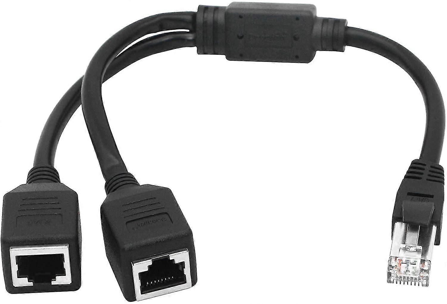 Ethernet Network Splitter, 1 Male To 2 Female Y Adapter Cable, Ethernet Extension Plug