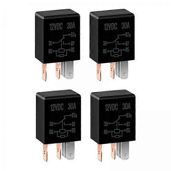 3x 4Pcs 5 Pin 12V 30A Relé Substituição Acessórios Automotivos Multiuso