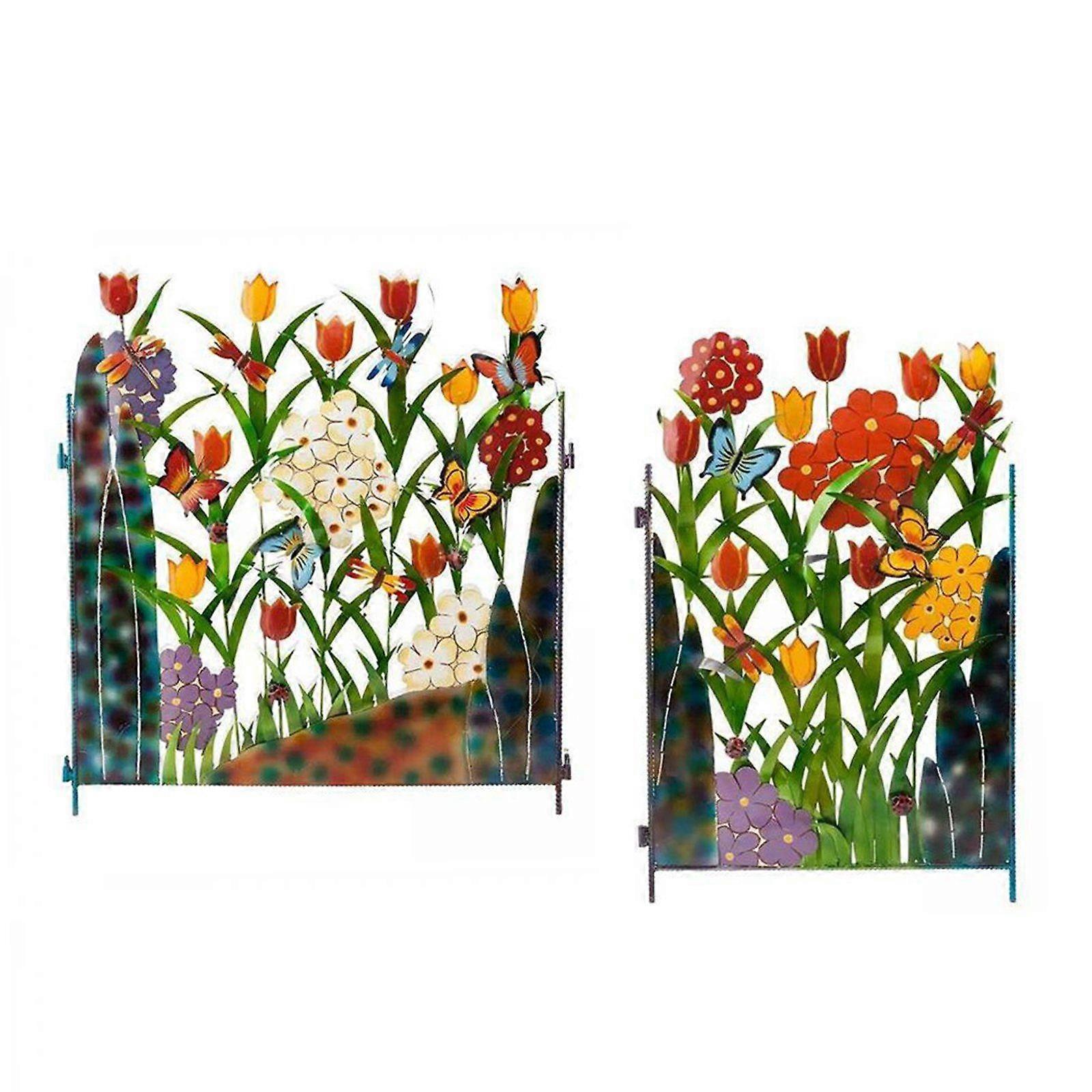 2xガーデントレリス錬鉄ガードレールホーム柵パティオDIY