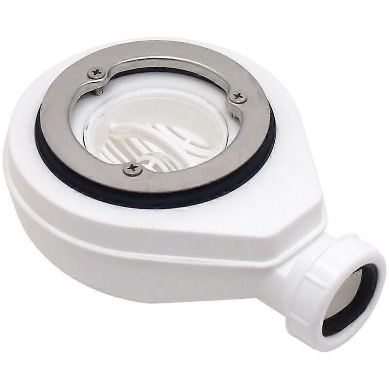 PVC Side Outlet Drain for Shower, Replacement Shower Base Drain with Perforated Strainer for Efficient Debris Management
