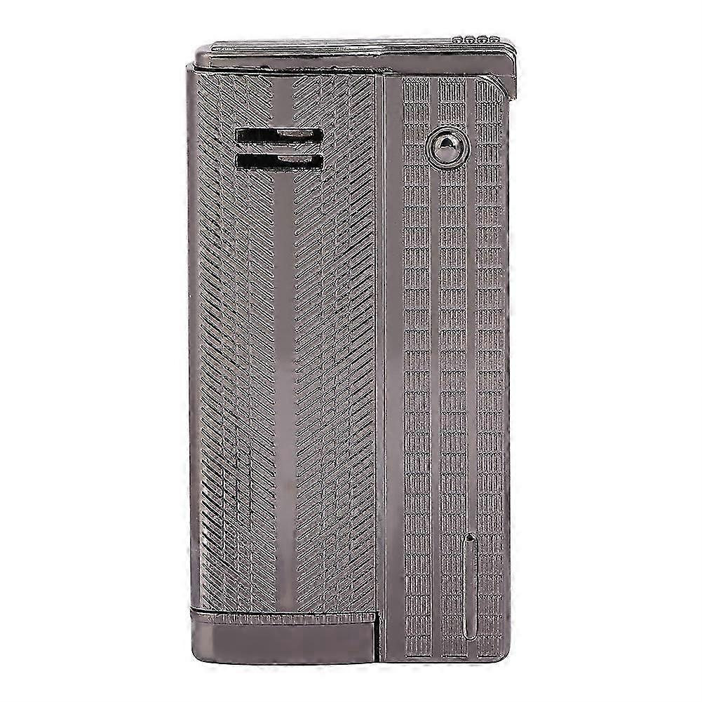 Briquet en métal léger et portable, style vintage, à la mode, pour usage quotidien (noir)